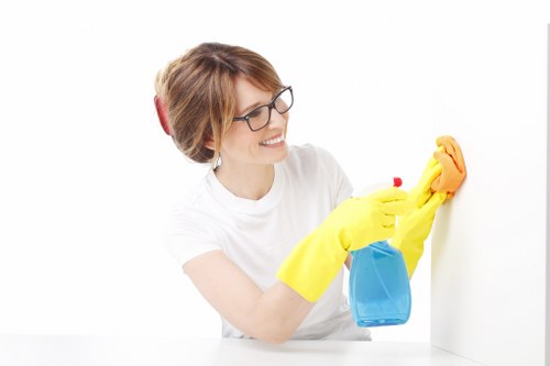 Commercial cleaning team servicing an office in Watford